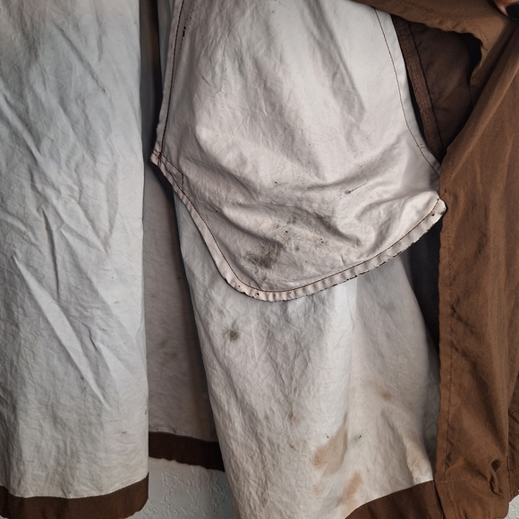 Eddie Bauer Brown Nylon Trekker Trench Pockets Size Large - Picture 13 of 16